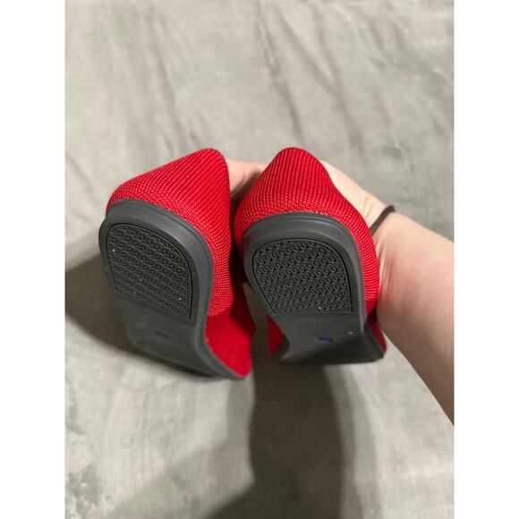 Rothy’s Scooter Red Knit Ballet Flats Round Toe Size 7 The Point Formal Comfy - Picture 4 of 5